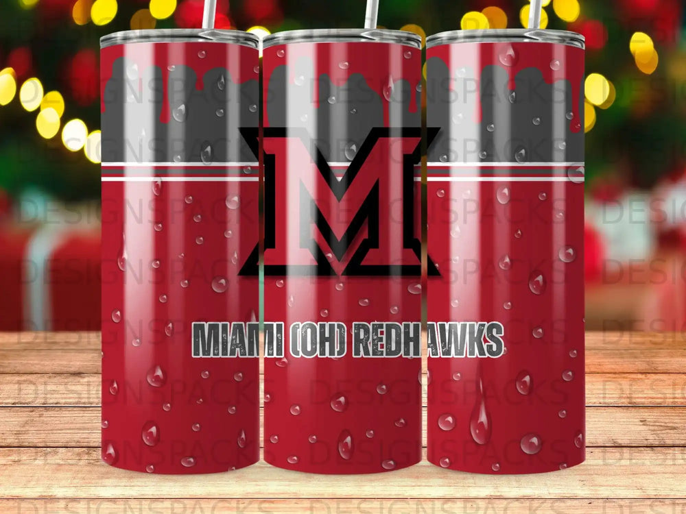 Miami OH Redhawks M Red Dripping product type