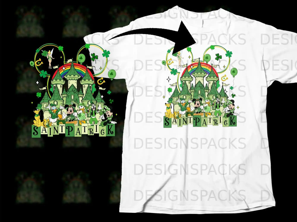 Saint Patrick Castle Mickey Minnie Shamrocks product type