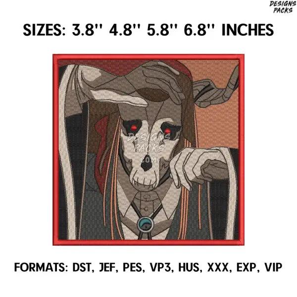 Elias Ainsworth Embroidery Design File, The Ancient Magus' Bride Anime Embroidery Design, Machine embroidery, Anime Pes