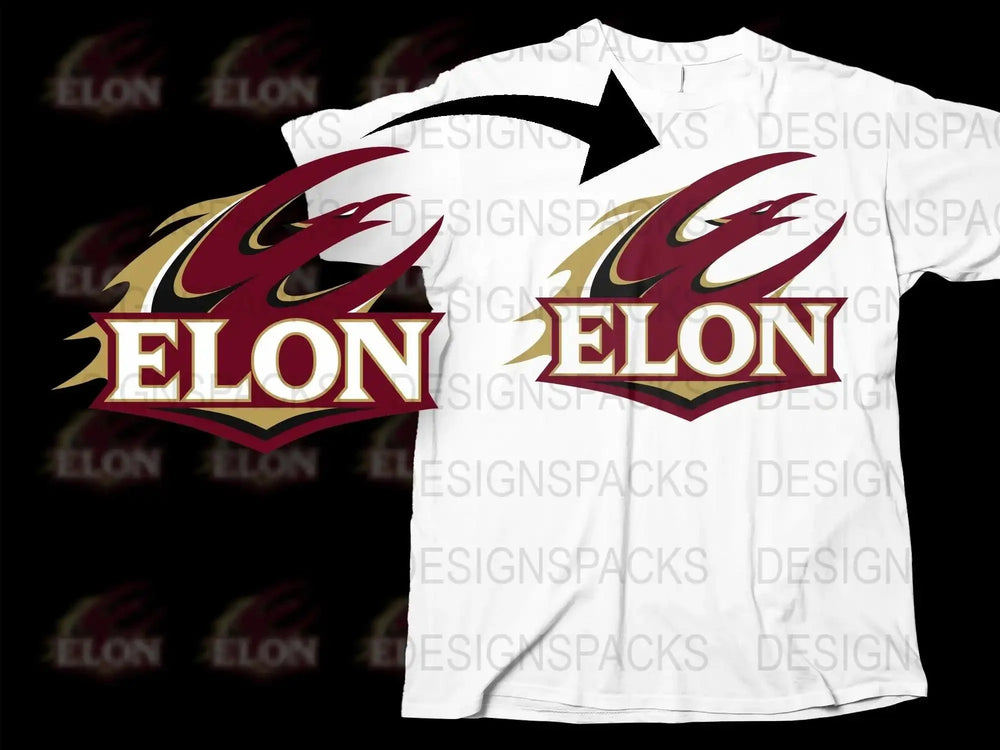 Elon Phoenix College Football Png Digital Download