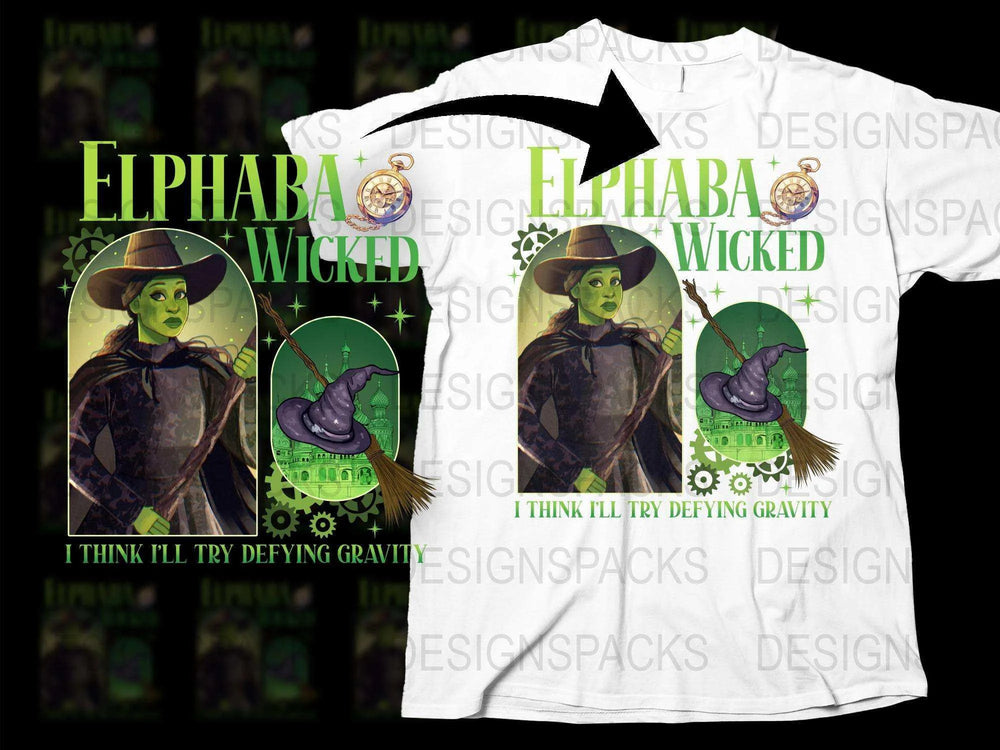 Elphaba Wicked Musical Inspired T-Shirt, Defying Gravity Quote, Witch Hat Design, Broadway Fan Apparel, Unique Gift Idea