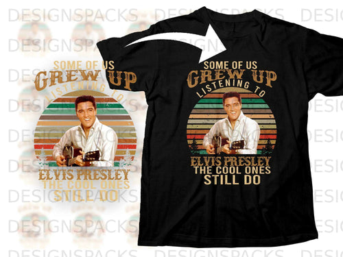Elvis Presley graphic tee with vintage style and text 
