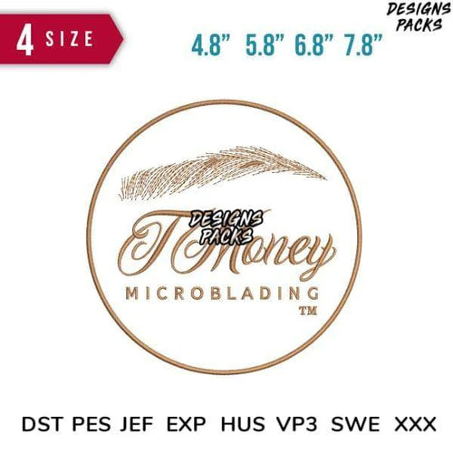 T money Embroidery Design 4.8
