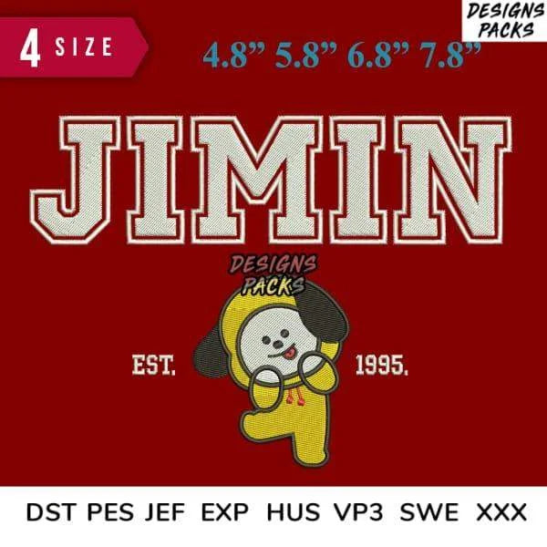 jimin Kpop Embroidery Design 4.8" 5.8" 6.8" 7.8"