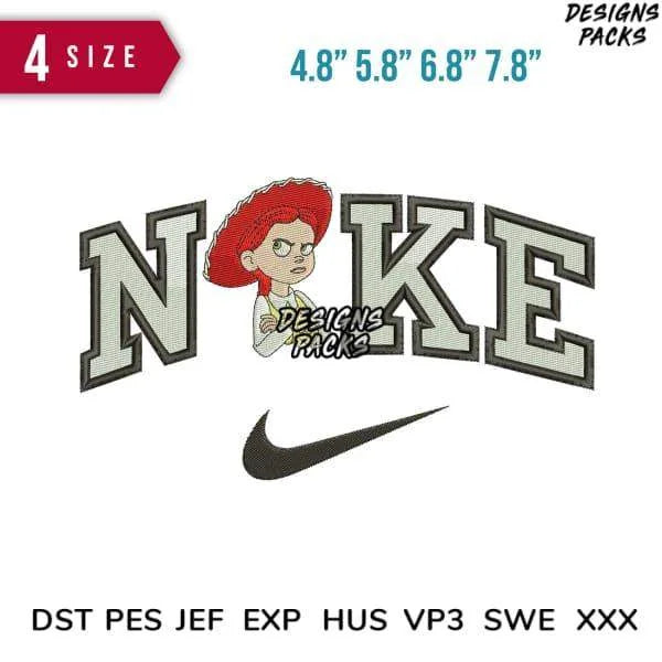 Swoosh Jessie Glance Embroidery Design Multi Sizes