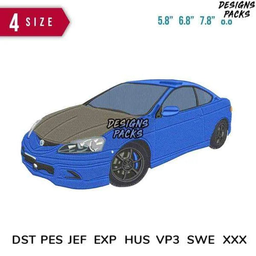 Car Accura Embroidery Design 5.8