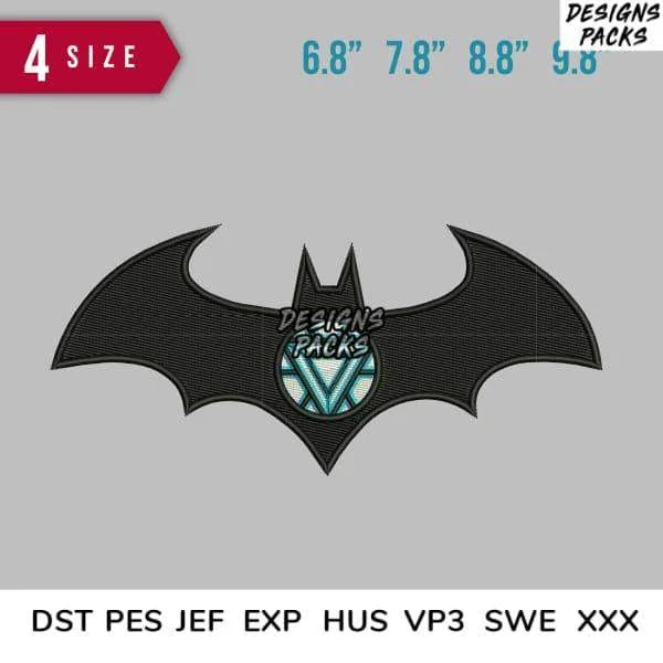 Super Hero Triangle Embroidery Design 6.8" 7.8" 8.8" 9.8"