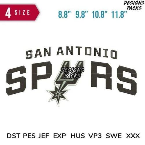 san antonio spyrs Embroidery Design 8.8