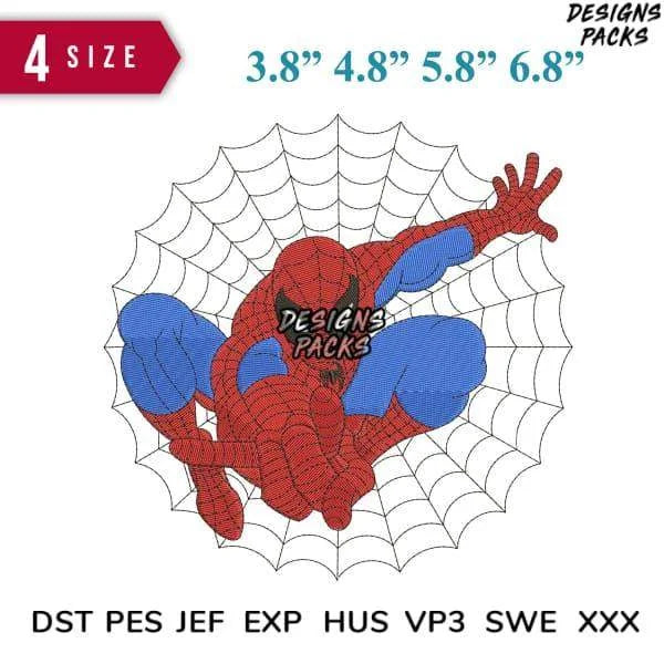 Super hero jump Embroidery Design 3.8"