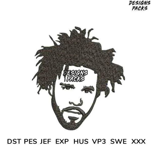 Jcole shilouette Embroidery Design 3.8" 4.8" 5.8" 6.8