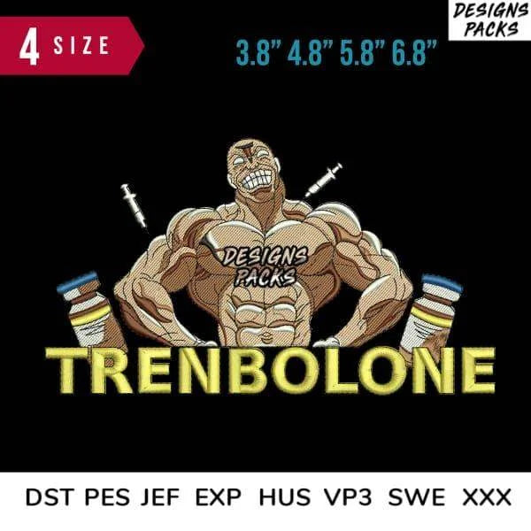 Trendbolone Embroidery Design 3.8" 4.8" 5.8" 6.8"