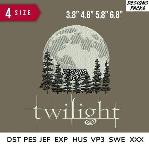 Moon Twilight Embroidery Design 3.8