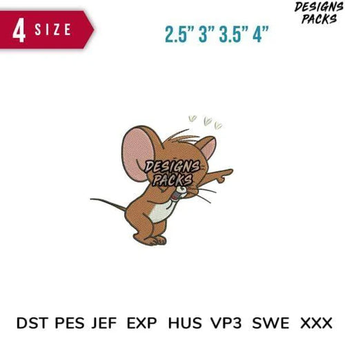 Jerry Laugh Embroidery Design Multi Sizes
