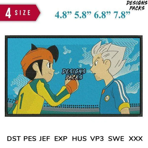 Inazuma Eleven and atsuya Panel Embroidery Design 3.8
