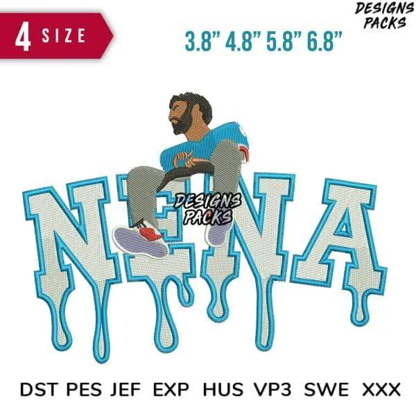 J cole Nena Embroidery Design Multi Sizes