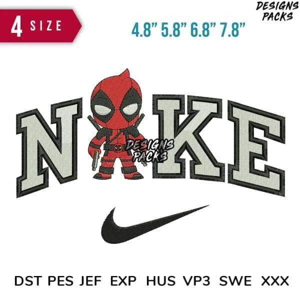 Swoosh Comic Super Hero Embroidery Design 4.8" 5.8" 6.8" 7.8"
