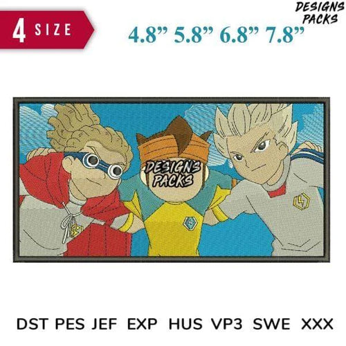 Inazuma Eleven and friends Embroidery Design 4.8