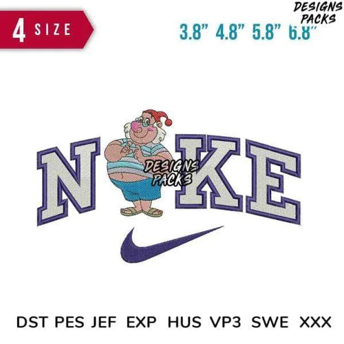 Swoosh Mr Smee Embroidery Design 3.8