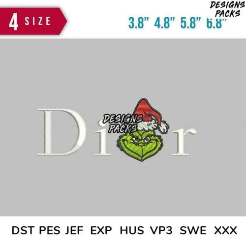 Brand Grinch Christmas Embroidery Design 3.8