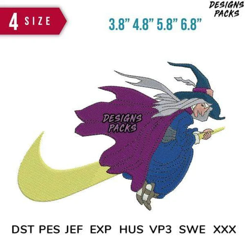 Swoosh Witcher Embroidery Design 3.8