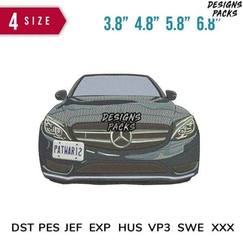 Car mercedez Embroidery Design 3.8