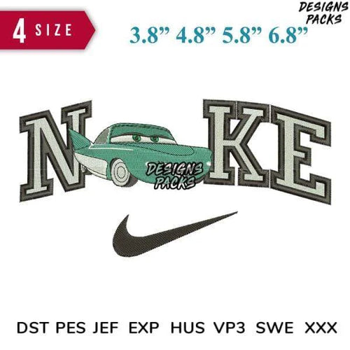 Swoosh Flo Car Embroidery Design 3.8