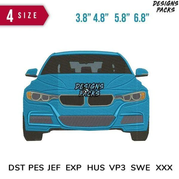 Bmw car front Embroidery Design 3.8" 4.8" 5.8" 6.8"