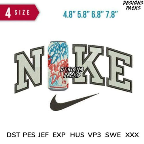 Swoosh Beachday everyday Embroidery Design 4.8