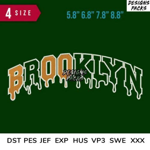 Boo Brooklyn Embroidery Design 5.8