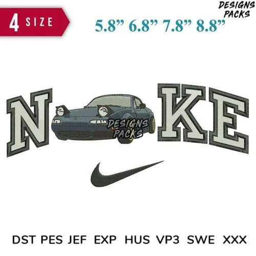 Swoosh Car Open Lamp Embroidery Design 5.8