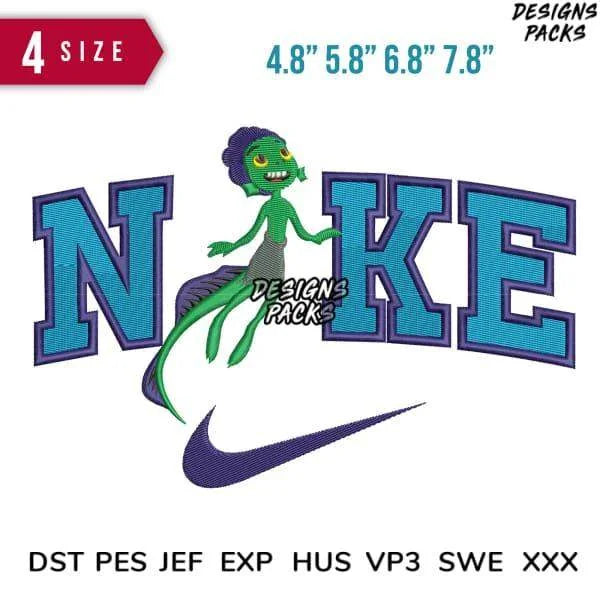 Swoosh Lucas Cartoon Embroidery Design Multi Sizes