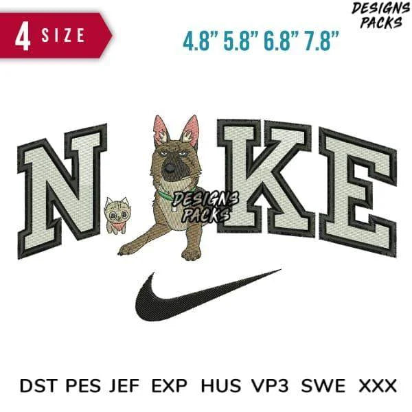 Swoosh Pixie and Brutus Cartoon Embroidery Design Multi Sizes