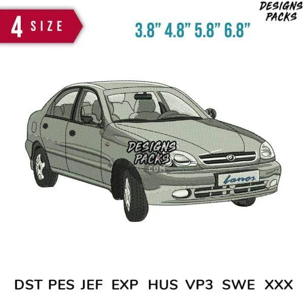 Car Daewoo Lanos Embroidery Design