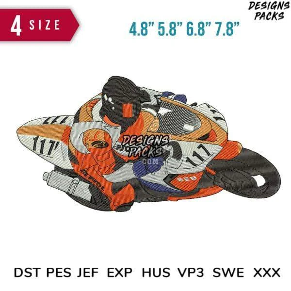 Bike MotoGp Embroidery Design