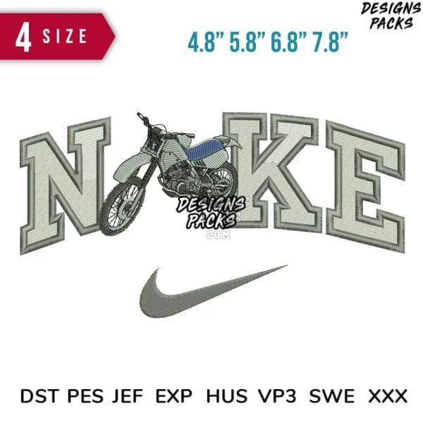 Swoosh Sport Brand Motor Cross Biker Embroidery Design