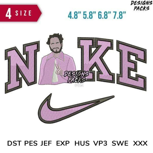 Swoosh Sport Brand Post Malone pink Music Artist Embroidery Design