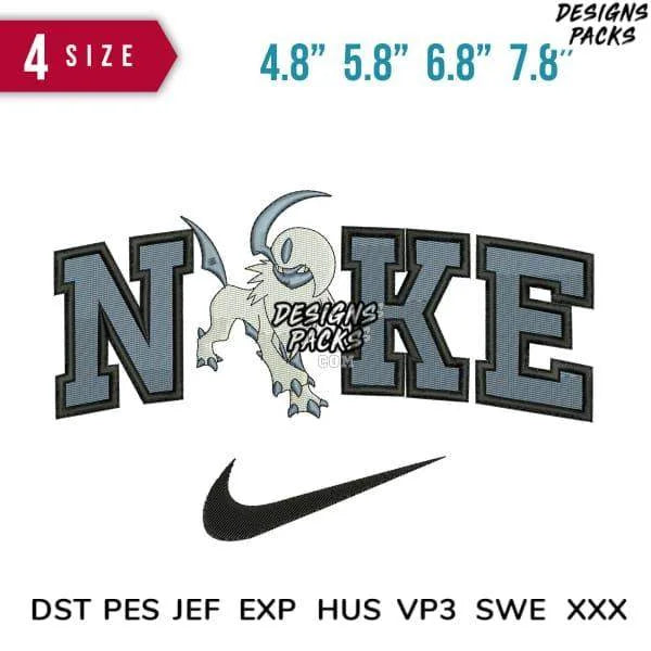 Swoosh Sport Brand Absol Ball Anime Embroidery Design