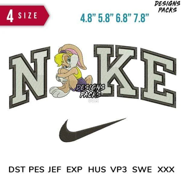 Swoosh Sport Brand Lola Sit Cartoon Embroidery Design