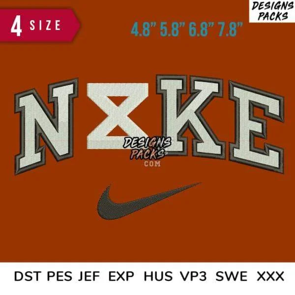 Swoosh Sport Brand X Hourglass Sand Timer Embroidery Design