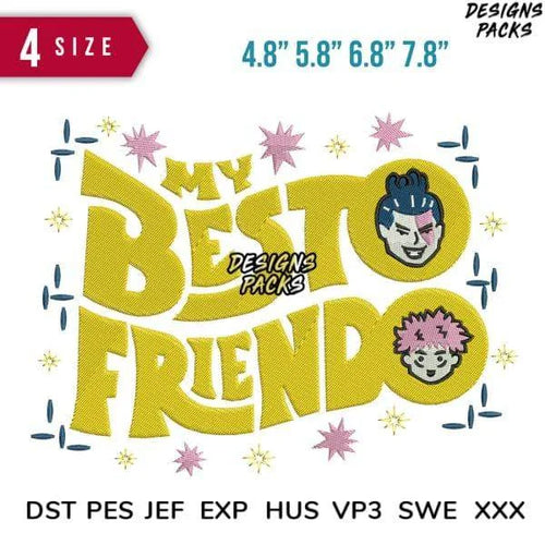 My Besto Friendo Embroidery Design Multi Sizes