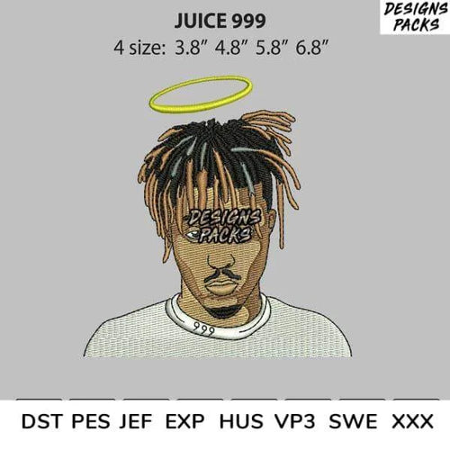 JUICE 999 Embroidery Design Multi Sizes