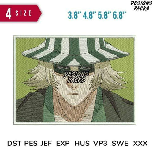 Kisuke Urahara Embroidery Design 3.8