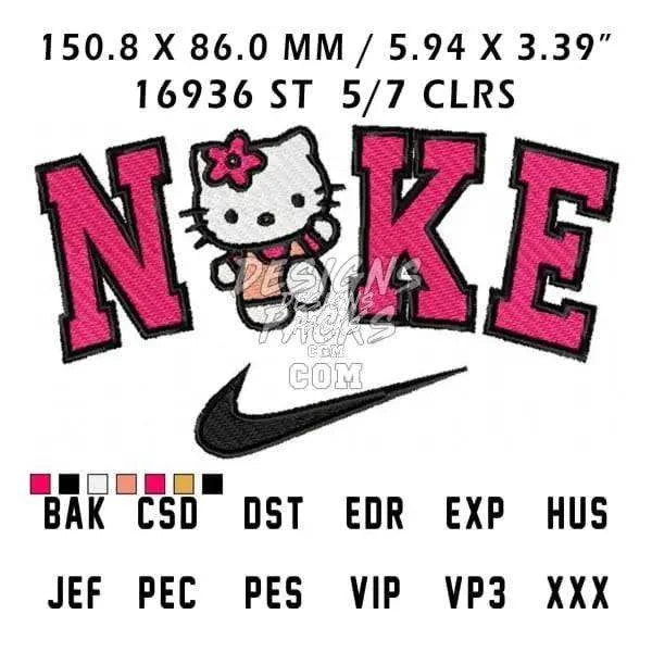 Kitty Embroidery Cartoon Design