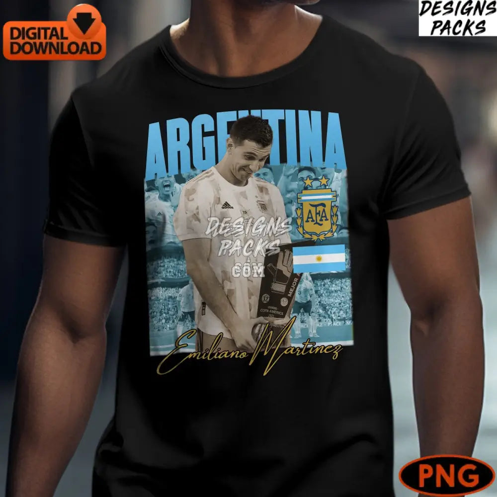 Emiliano Martinez Argentina Soccer Art Digital Download Png Format Sports Fan Gift Idea