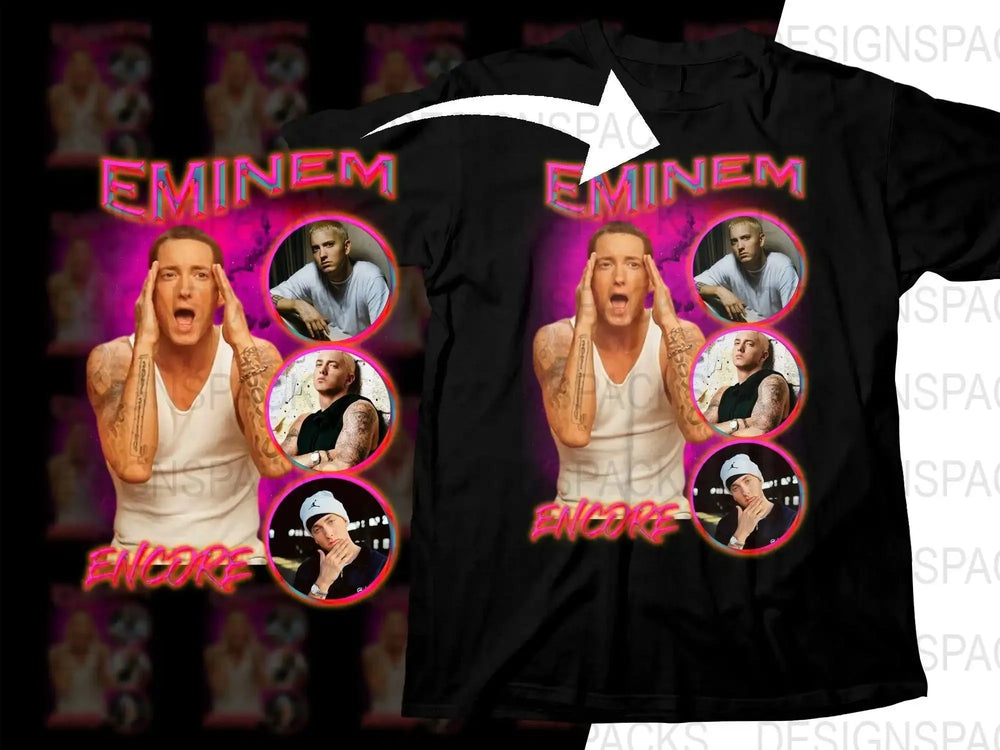 Eminem Encore Vibrant Graphic Photo Collage Png Digital Download