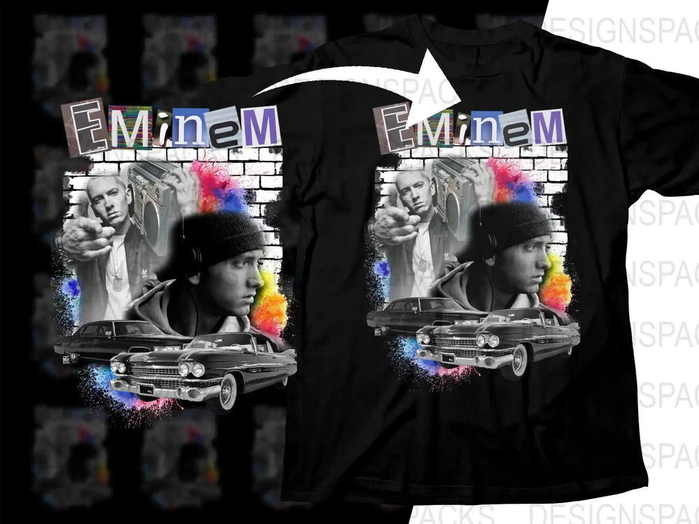 Eminem Graphic Bootleg Classic Car Design Png Digital Download