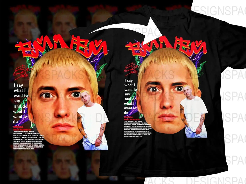 Eminem Graphic Printed Design Artistic Png Digital Download