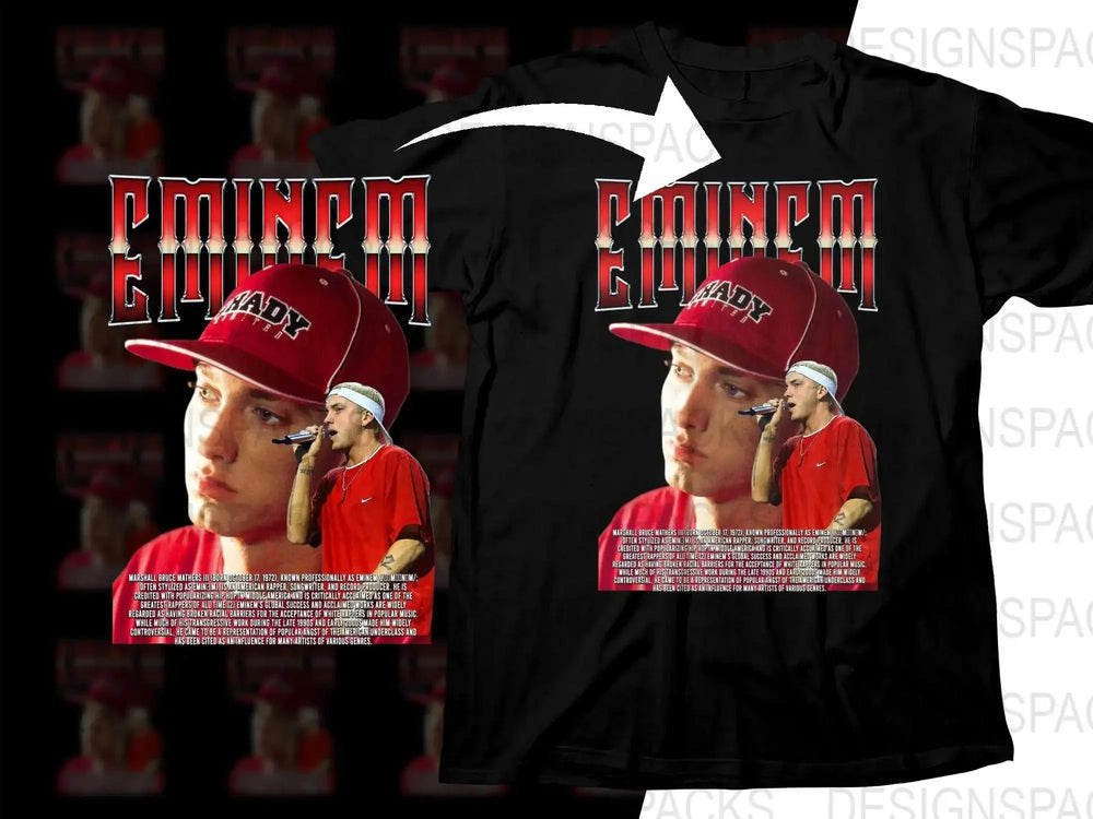 Eminem Music Bootleg Retro Portrait Graphic Png Digital Download