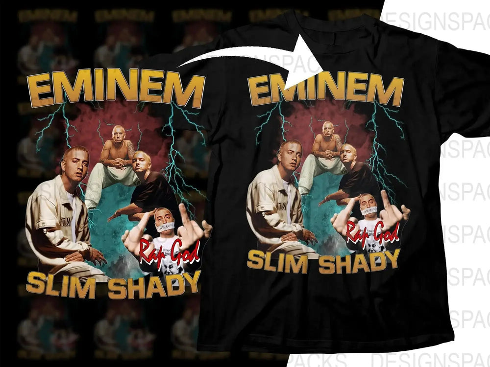 Eminem Slim Shady Rap God Bootleg Graphic Png Digital Download