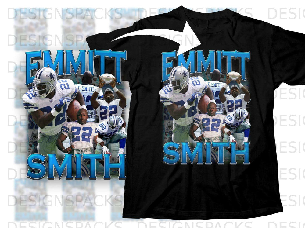 Emmitt Smith NFL jersey with player image and number 22.